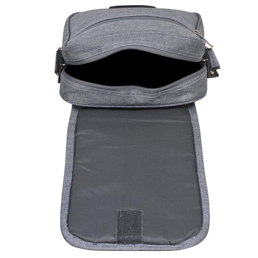 Grey Casual Linen Textured Cross Body Sling Bag For Men SL07 view 4