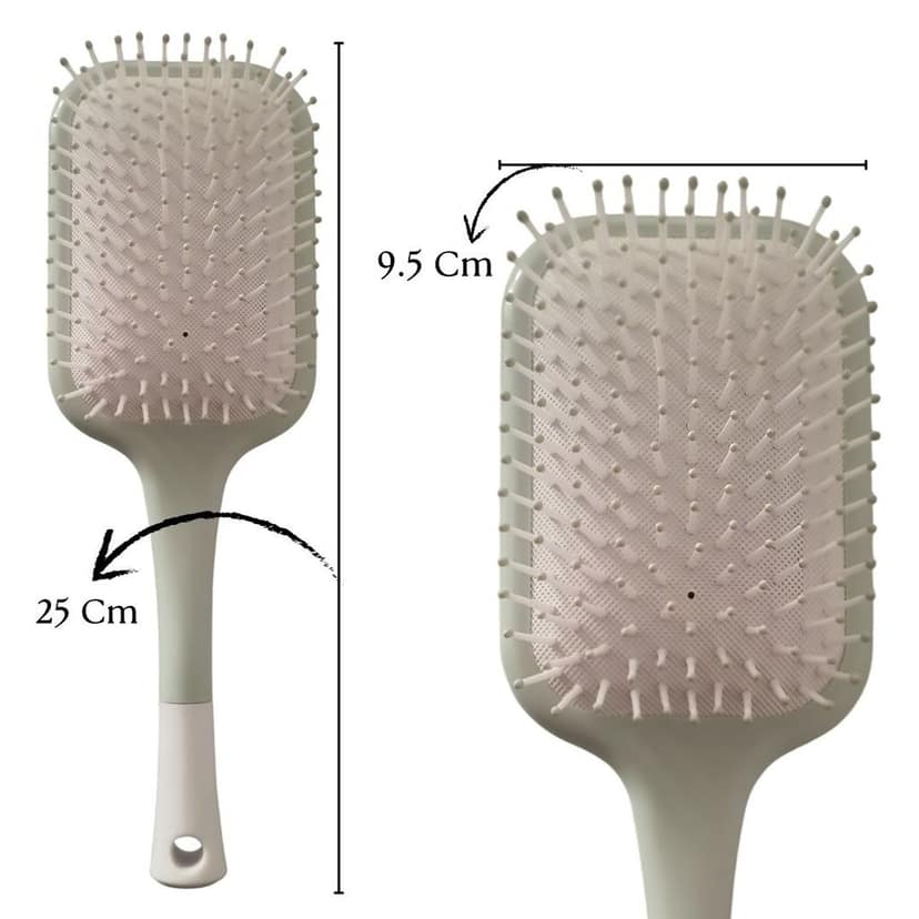 Hair Brush with Strong & Flexible Nylon Bristles having Anti-static Ball Tips, For Grooming, Straightening