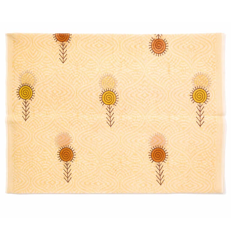 Block Printed Chanderi Stole – Heritage Temple Motif view 3