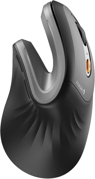 ProtoArc Ergonomic Mouse, EM11 NL Bluetooth Rechargeable Wireless Vertical Mouse, 3 Multi-Device Connectivity for Computer/PC/Laptop, 2.4GHz Optical Mice for Windows, Mac OS, Grey ProtoArc Ergonomic Mouse, EM11 NL Bluetooth Rechargeable Wireless Vertical