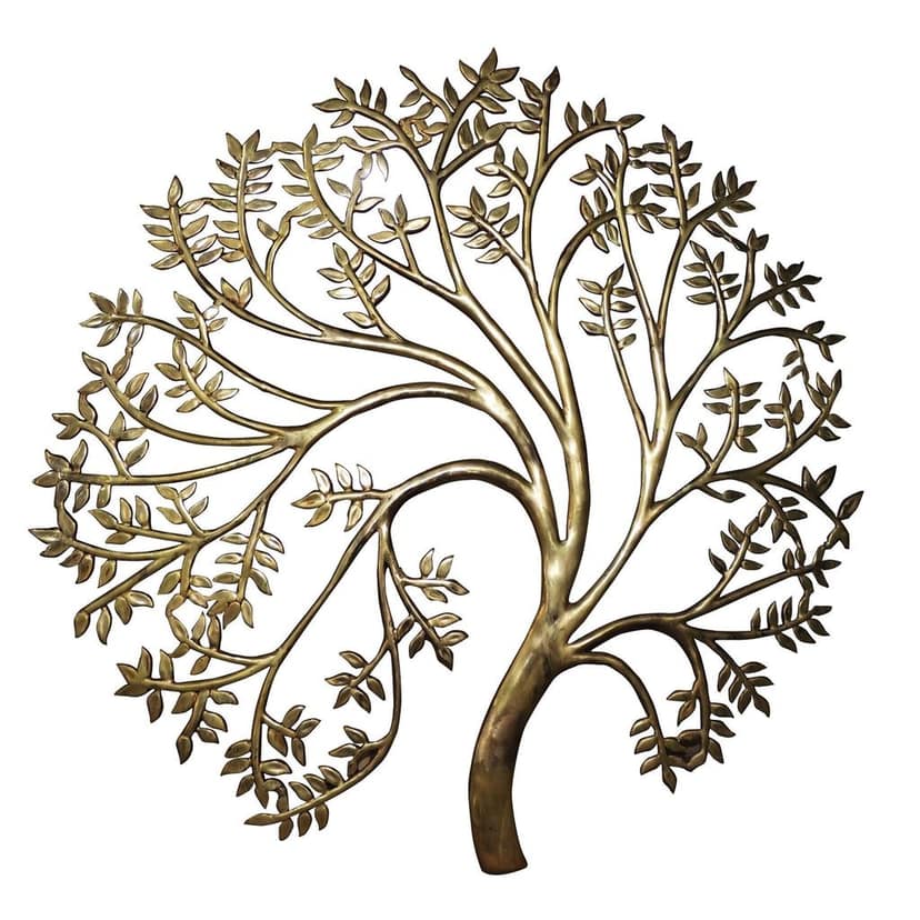 Brass Designer Tree Wall Hanging - Vintage Home Decoration, Height : 44 Inch (BSMAS1650 C) view 2
