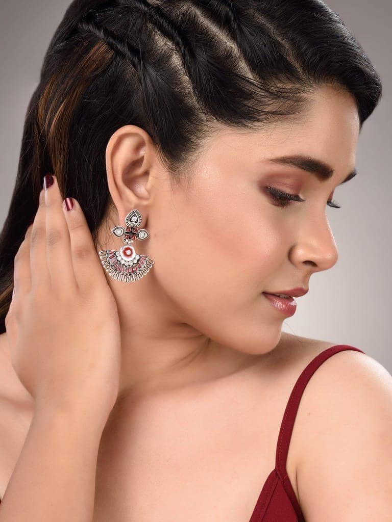 Silver Plated Studd Earrings view 3