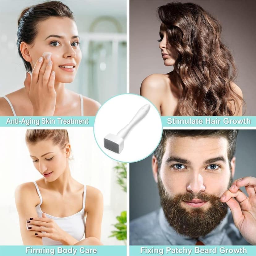 140 Titanium Adjustable Micro needling Derma Stamp | Professional Dermastamp for Face, Hair, Beard & Scalp | Skin Repair, Anti-Aging & Hair Growth | Reusable Home Use Micro needling Pen (Original Quality) view 2