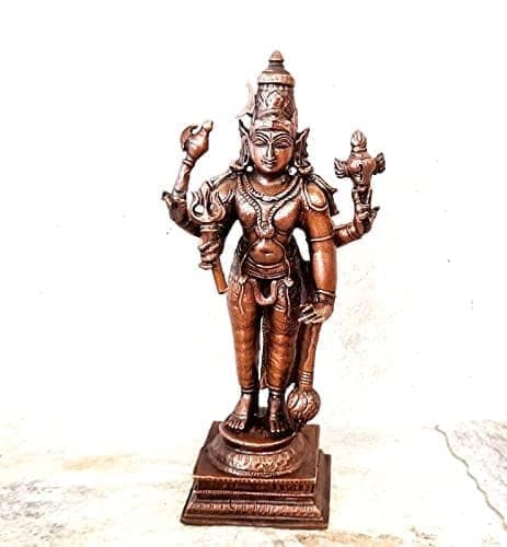 Searchers Paradise - Copper Idols Sankaranarayanar,6 inches, Copper Handmade 800 Grams, Patina Antique Finish, Pack of 1 Piece