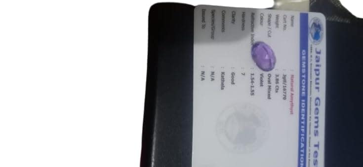 Certified Natural Amethyst Diamond Cut Gemstone Diwali/Birthday Gift For Wife, Daughter/Son Quality, and Jewelry view 2
