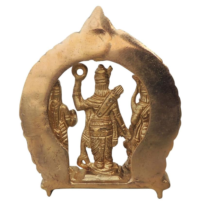 Brass Ram Darbar Decorative Showpiece | Religious Ram Parivar Murti, Height : 4.5 Inch (BSMAS1226 A) view 3