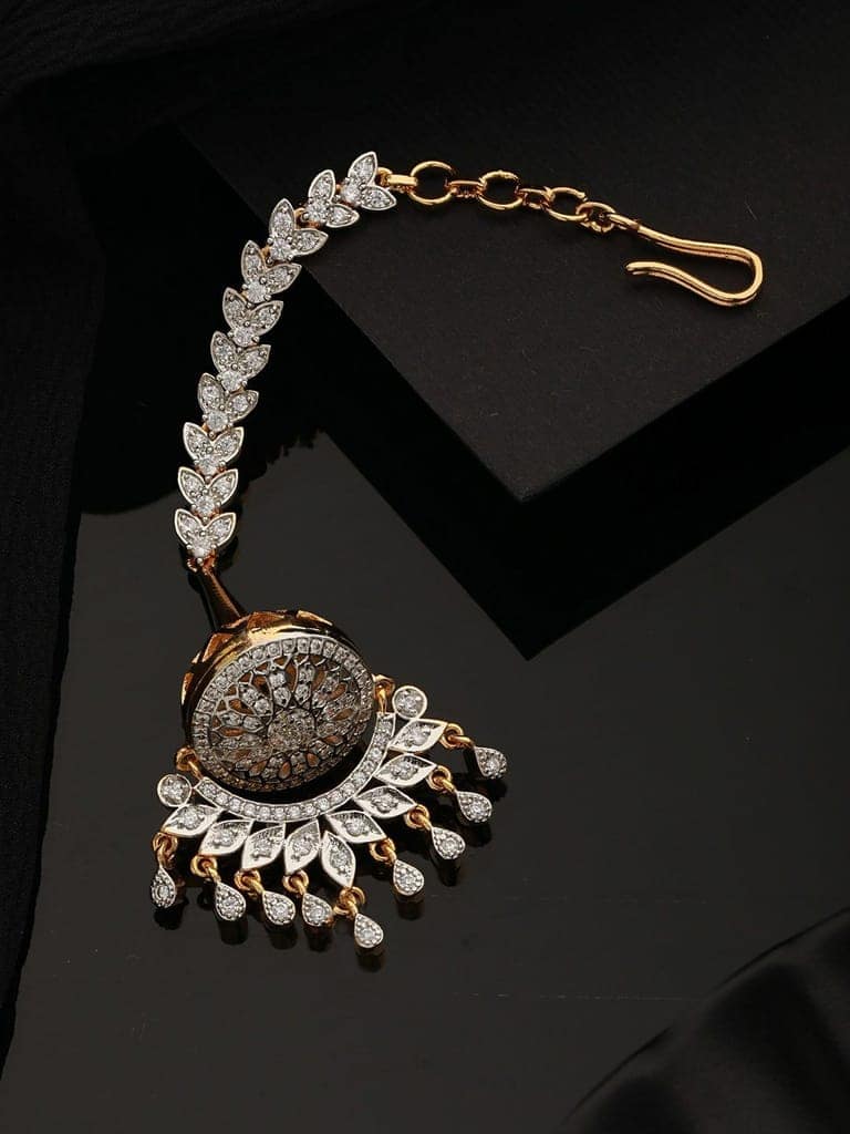 Gold Plated CZ Studded Exclusive Borla Mangtika view 2