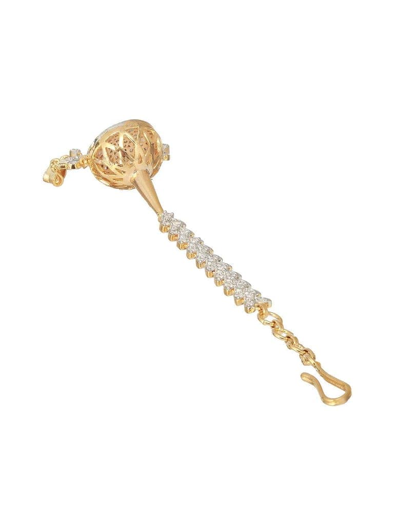Gold Plated CZ Studded Exclusive Borla Mangtika view 5