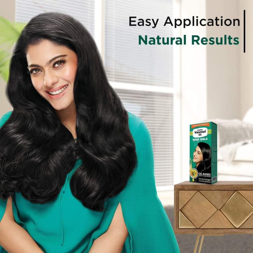 Vasmol Kesh Kala Oil Based Hair Colour, 100 ml (Pack of 3) - Black view 5