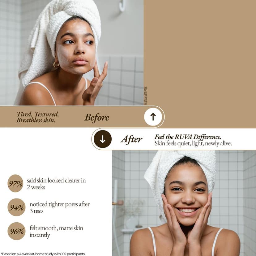 RUVA Ayurvedic Multani Mitti Face Pack | Sun-Dried Sacred Clay Mask for Oily Skin, Pores & Acne Detox | For All Skin Types � Men & Women view 4