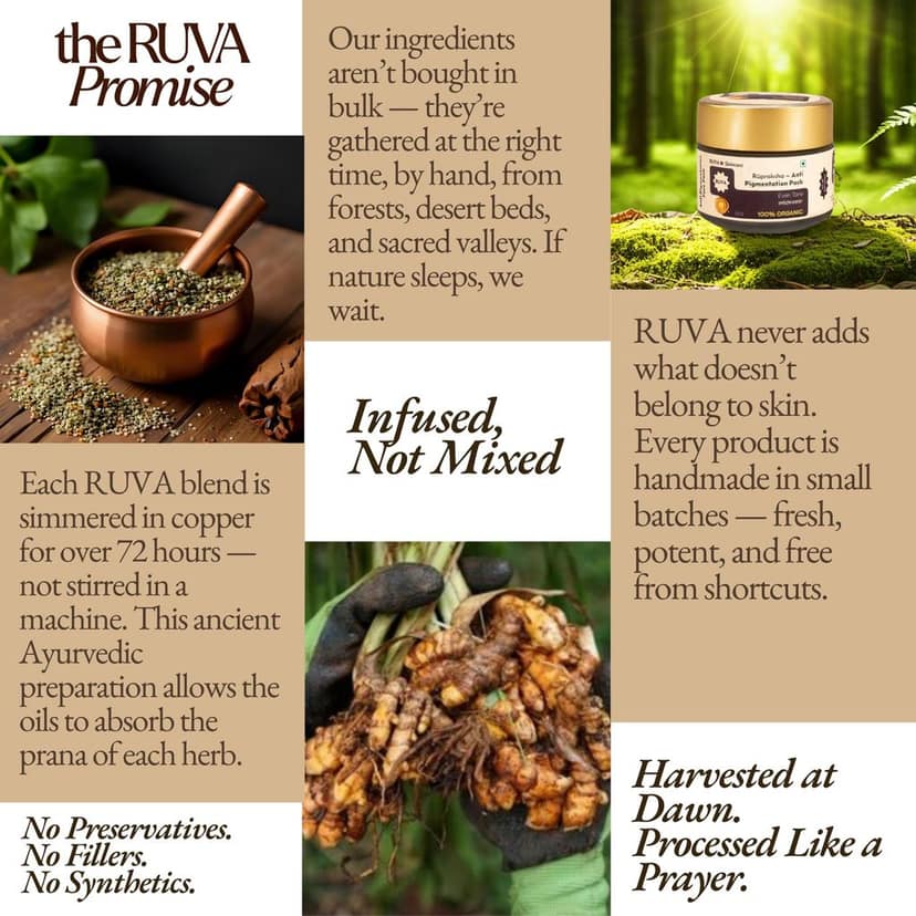 RUVA Ayurvedic Multani Mitti Face Pack | Sun-Dried Sacred Clay Mask for Oily Skin, Pores & Acne Detox | For All Skin Types � Men & Women view 7