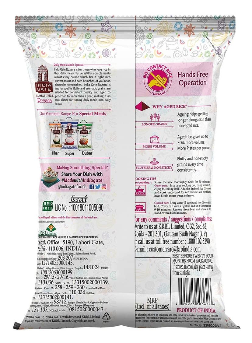 India Gate Rozana Basmati Rice | Medium Grain view 2