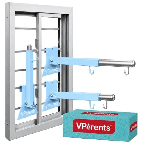 VParents Window Baby Cradle cot Metal Hanger Adjustable and Foldable (Blue) VParents Window Baby Cradle cot Metal Hanger Adjustable and Foldable (Blue) - Hanger_Blue view 2
