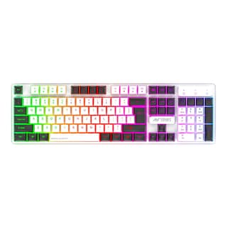 Ant Esports MK1700 RGB Wired Gaming Keyboard, Full Size 104 Keys with LED Backlit, Silent Membrane, 12 Multimedia Keys, USB Plug & Play for PC & Laptop (Mercury) Ant Esports MK1700 RGB Wired Gaming Keyboard, Full Size 104 Keys with LED Backlit, Silent Me