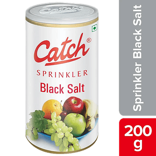 Catch Black Salt Sprinklers - Adds Flavour & Aroma, 200 G Can