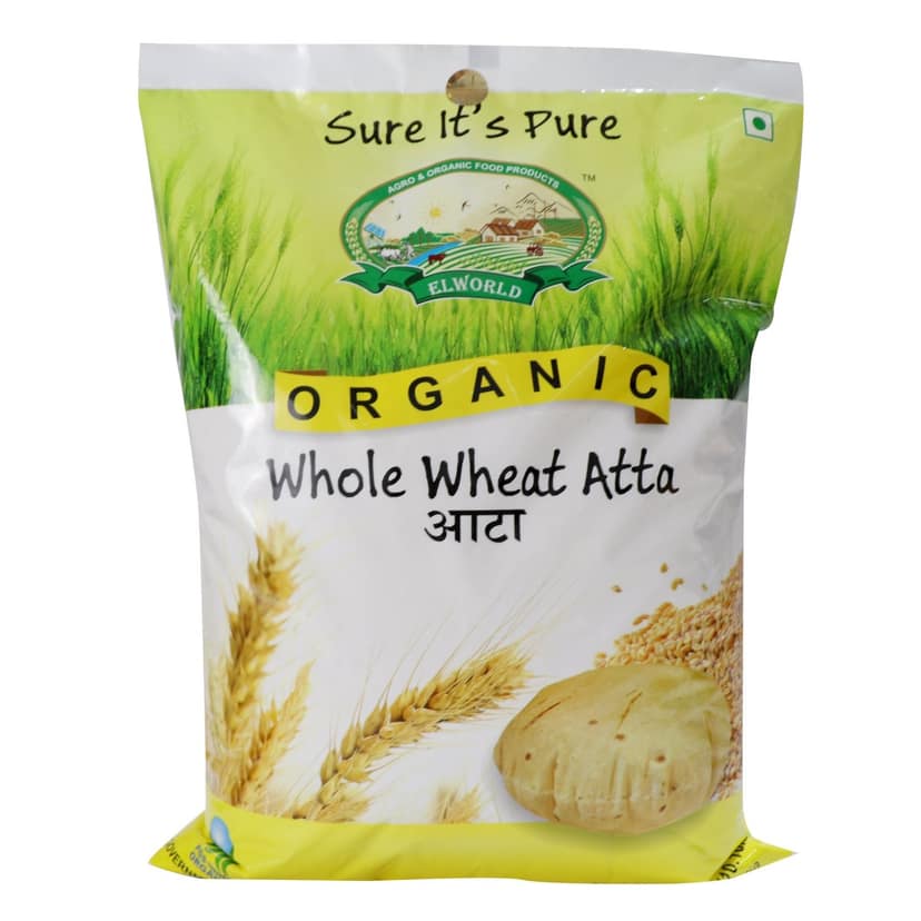 Elworld Agro & Organic Food Products Whole Sharbati Wheat Flour 5Kg