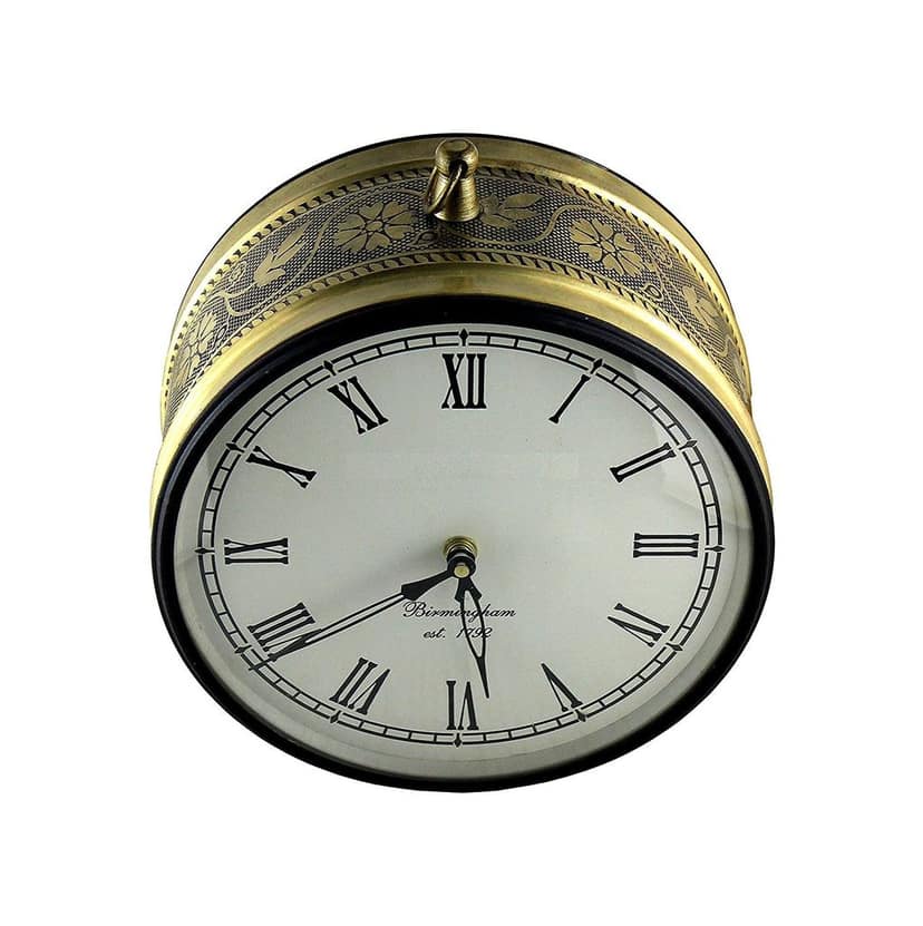 Kiran Handicrafts - Clock/Platform Analog Wall Clock/Double Sided Brass Clock/Victorian Royal Antique Plaform Double Sided Wall Clock for Gallery/Gift for Festival view 2