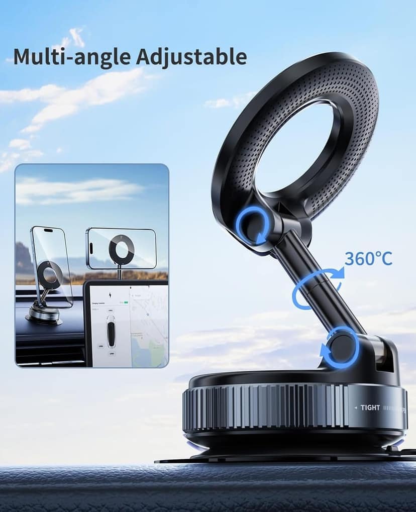 Vacuum Magnetic Mobile Phone Holder Stand view 3