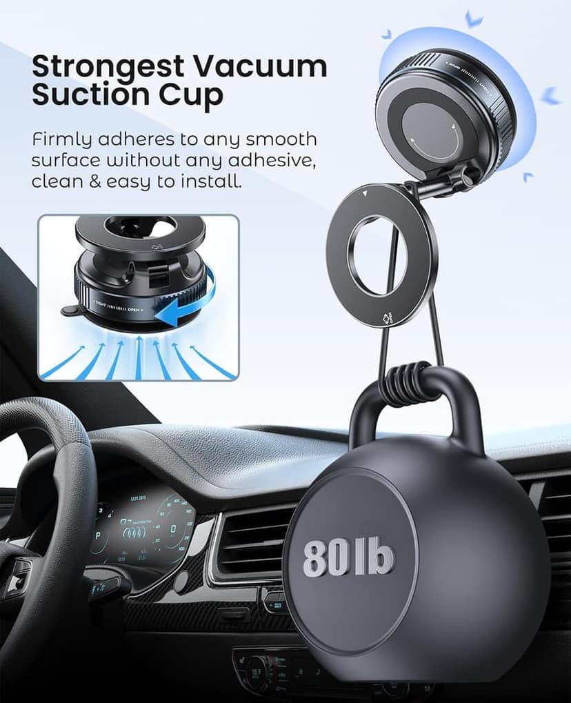 Vacuum Magnetic Mobile Phone Holder Stand view 5