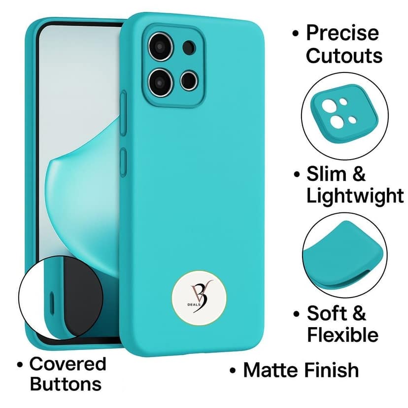 V3Deals Back Cover for Oppo F31 5G Matte Silicone Camera Protection | Slim Fit Shockproof Bumper Cover | Anti-Slip Soft Rubberised Case for Oppo f31 5g Back Cover & Oppo f31 Cover (Black) view 4