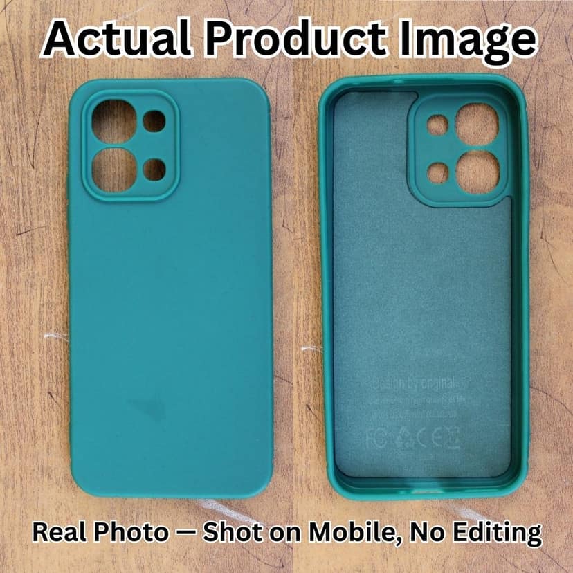 V3Deals Back Cover for Oppo F31 5G Matte Silicone Camera Protection | Slim Fit Shockproof Bumper Cover | Anti-Slip Soft Rubberised Case for Oppo f31 5g Back Cover & Oppo f31 Cover (Black) view 5