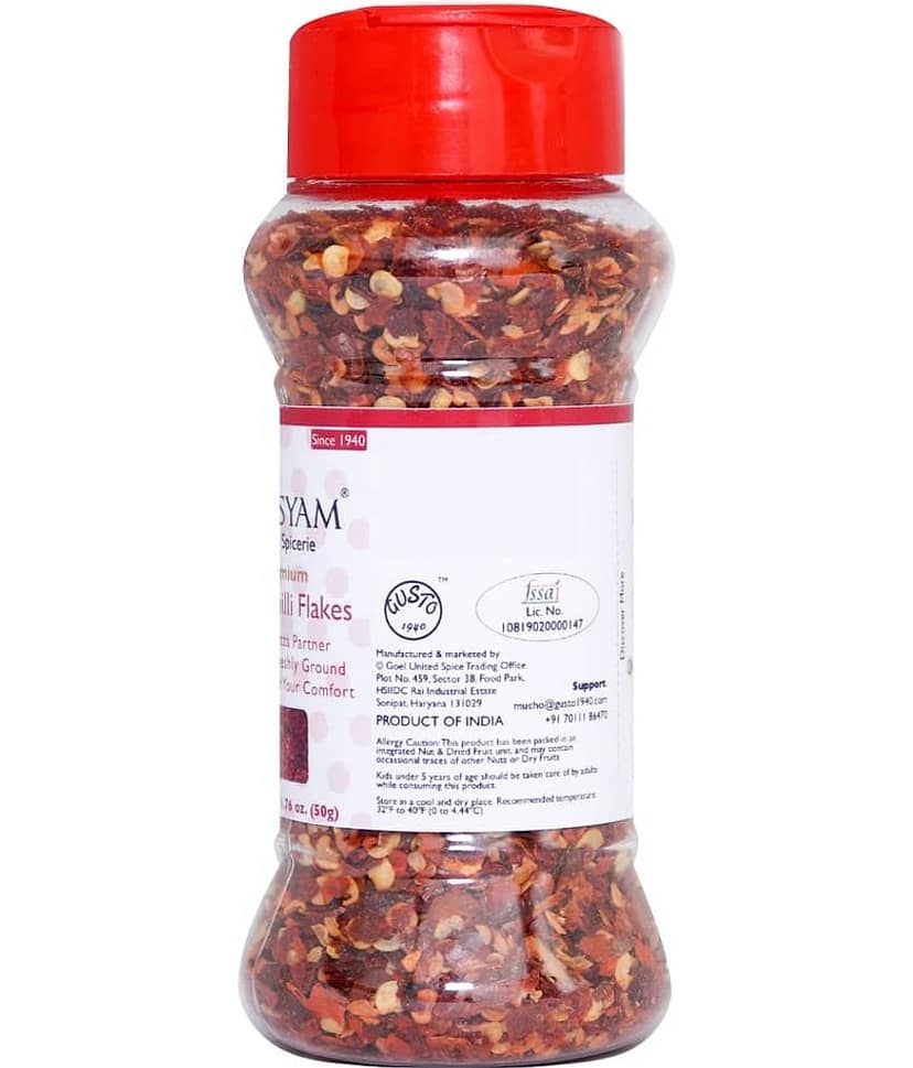 Tassyam Red Chili Flakes 50 gm view 3