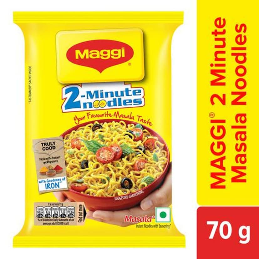 MAGGI 2-Min Masala Instant Noodles, 70 g Pouch