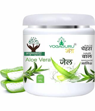 YOGAGURU MANTR Aloe Vera Gel For Skin Acne, Scars, Dark spots Face & Hair 500G