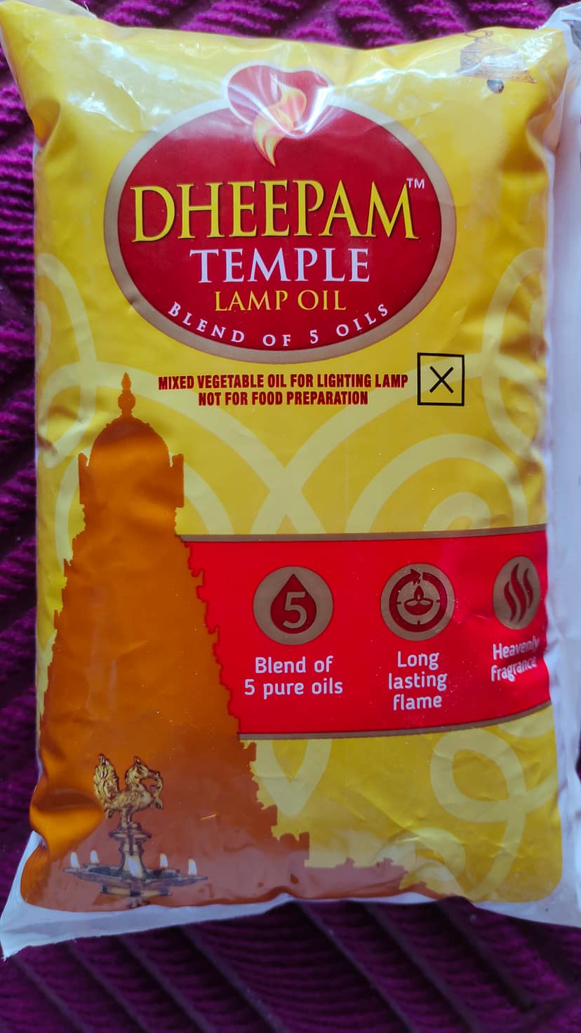 Dheepam temple lamp oil blend of 5 oils