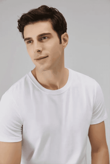 Men's Classic White Cotton Round Neck T-Shirt