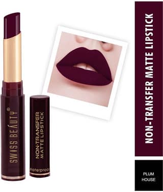 Swiss Beauty Waterproof, Non-Transfer Lipstick (First Love), 2gm