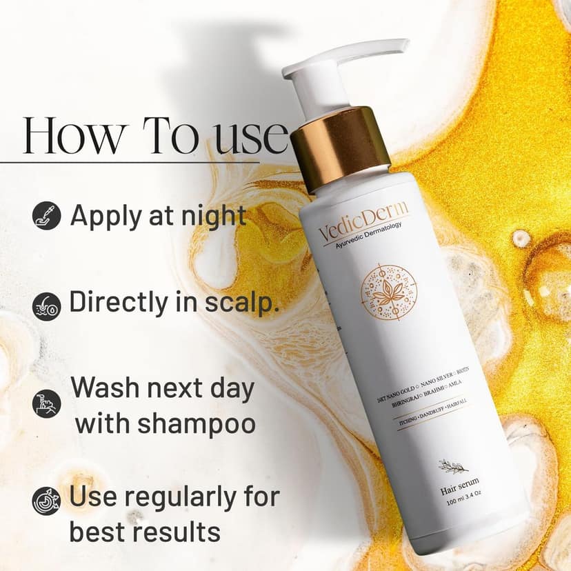 VEDICDERM Sensitive Scalp Bundle | Hair Serum & Cleanser 300ml | Soothes Itchy, Dry & Flaky Scalp | Reduces Irritation, Strengthens Hair & Restores Scalp Health | Sulfate & Paraben-Free view 4