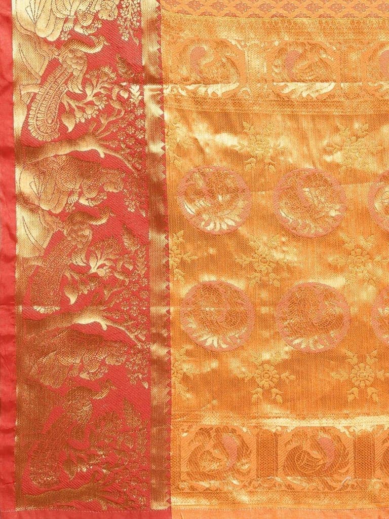 Women's Pure Banarasi Silk Woven Saree With Unstiched Blouse Piece view 5