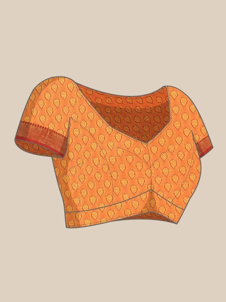 Women's Pure Banarasi Silk Woven Saree With Unstiched Blouse Piece view 6