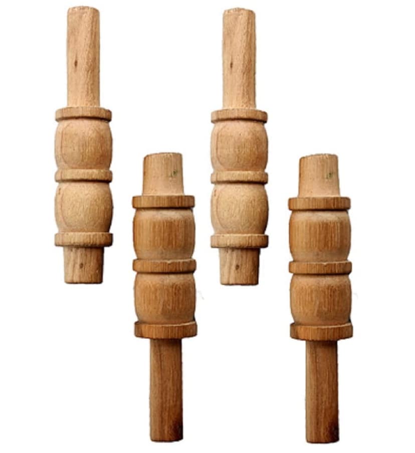 GLS Super Solider Natural Finish Heavy Cricket Wooden Set (Pack of 6 PCS + 4 BAILS)(Color - Natural Finish) view 2