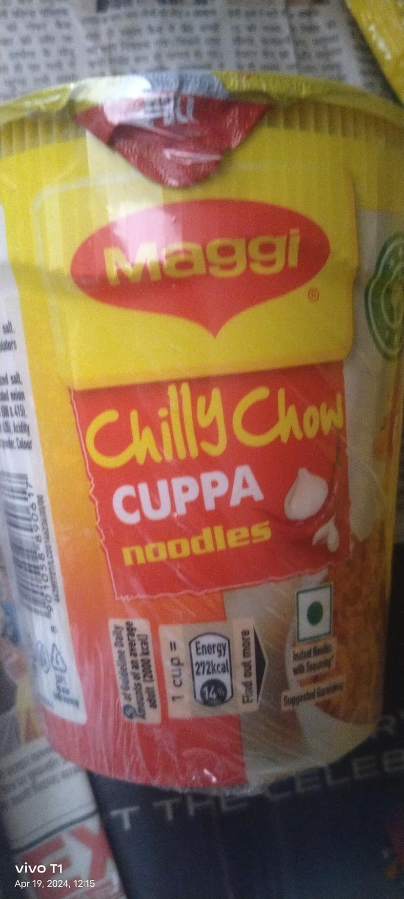 Maggi chilly chow cuppa noodles