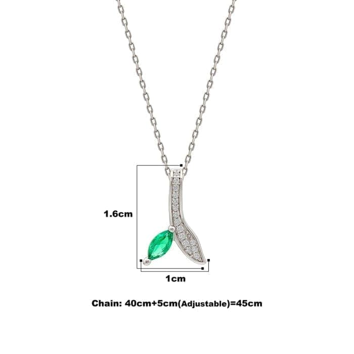 Silver Coral Pendant with Chain view 4