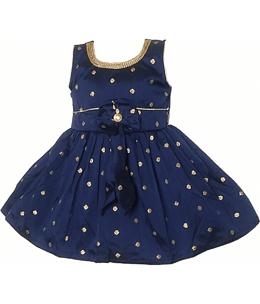 harshvardhanmart.com Baby Girls Cotton Blend Frocks ( Blue )