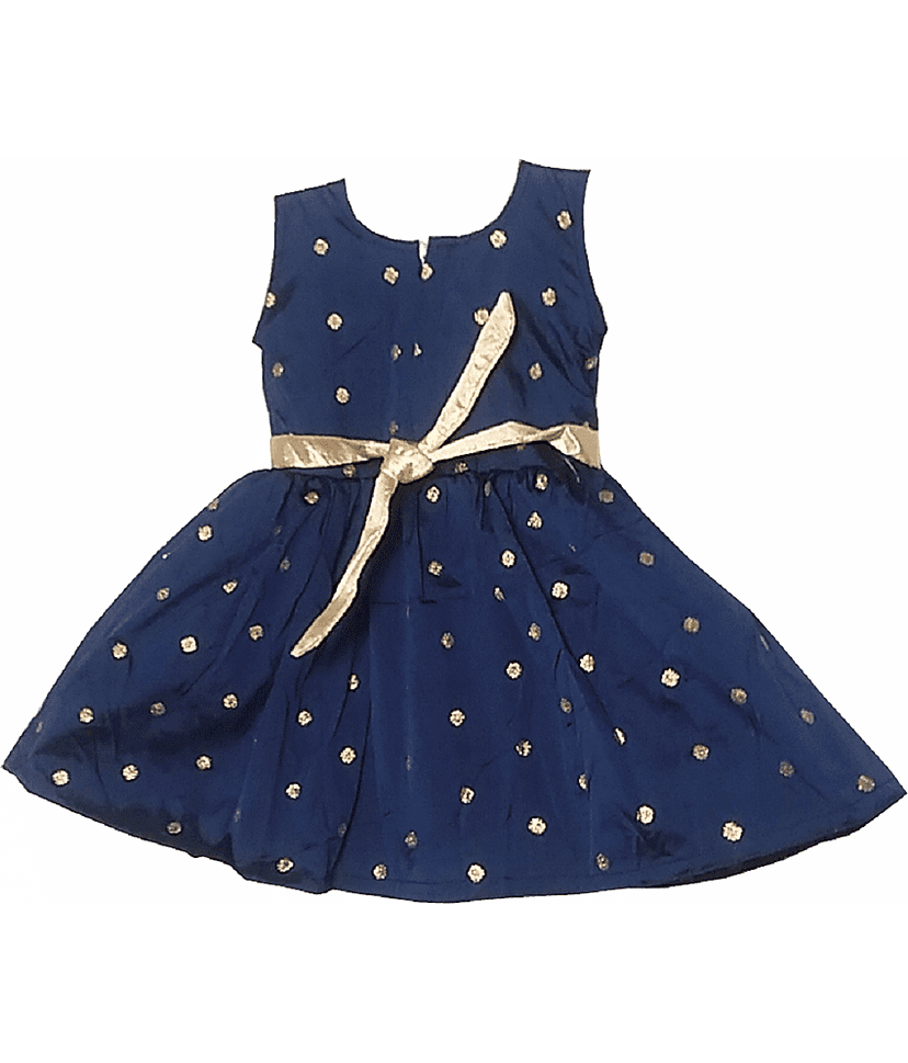 harshvardhanmart.com Baby Girls Cotton Blend Frocks ( Blue ) view 2