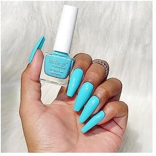 Nail Polish Poolside Aqua Blue Shade Long-Lasting High-Shine Finish | Chip-Resistant and Quick-Drying Formula | Vegan and 12-Free Nail Paint For Women Professional-Quality Manicure 5ml
