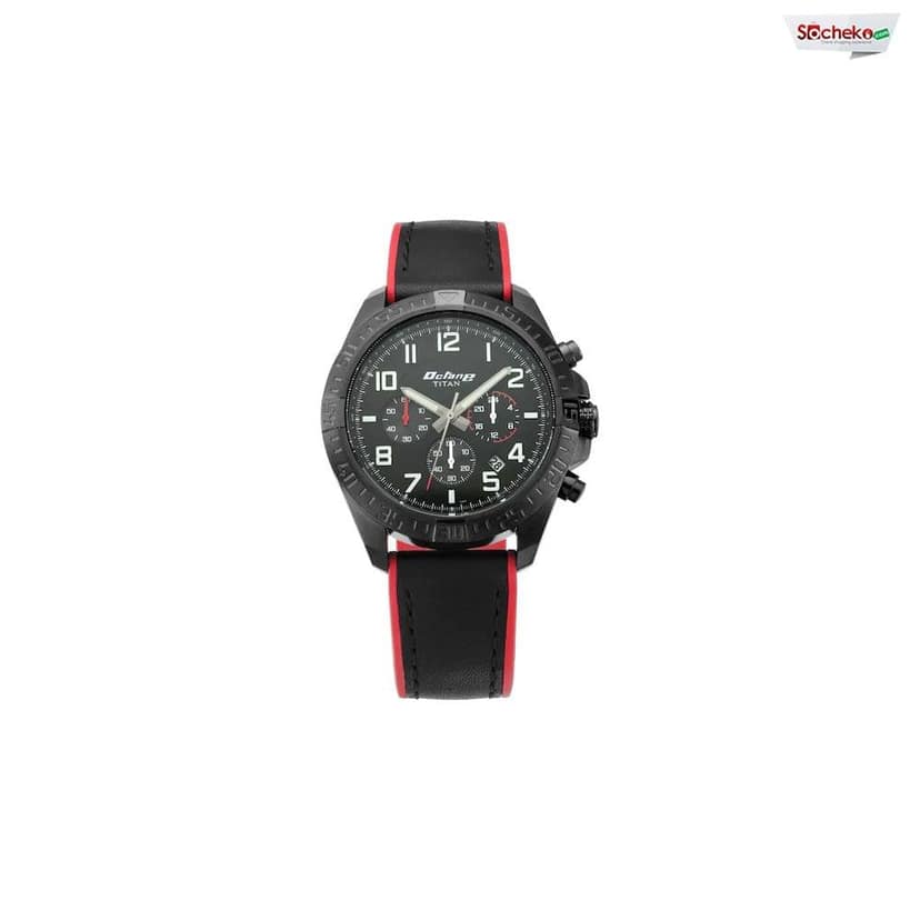TITAN Octane Hyper Lume Watch with Hybrid Strap 90112NP01