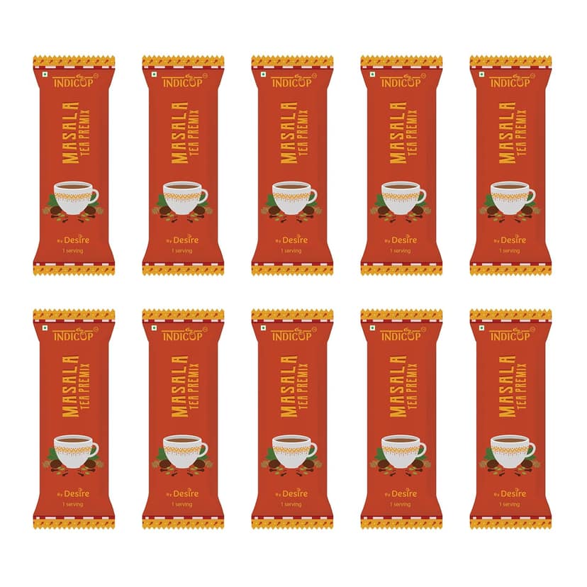 INDICUP Masala Tea Premix, Pack of 50 Sachets