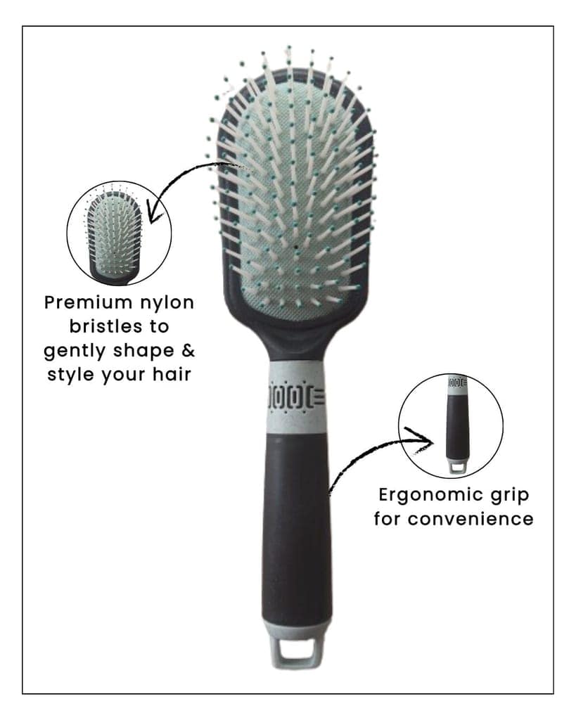 Hair Brush with Strong & Flexible Nylon Bristles having Anti-static Ball Tips, For Grooming, Smoothing view 5