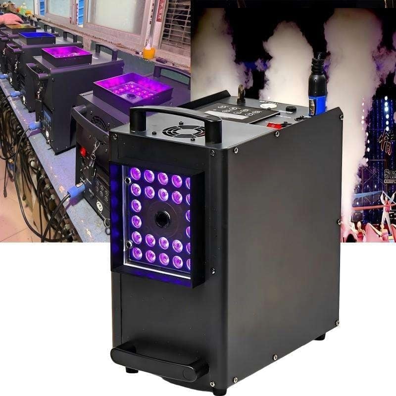 SPARKWORLD 3500w HEAVY UPPER Fog Smoke Machine +36 LED REMOTE CONTROL BOOSTER For Party Disco Dj Bar multi-angle Atmosphere Equipment Stage Smoke Machine | Colour: 3500w(WithLED)
