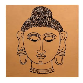 Kalamkari on MDF Square Board DIY Kit by Penkraft