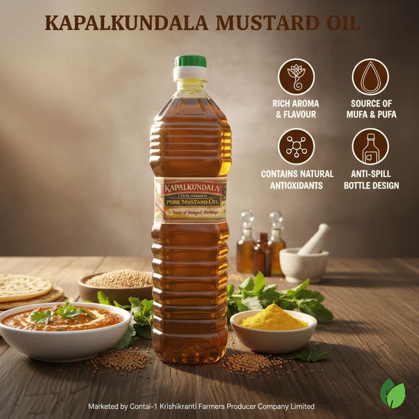KAPALKUNDALA COLD PRESSED MUSTARD OIL view 5