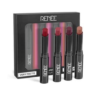 RENEE Very Matte - Pack of 4 Matte Lipsticks, Intense Color Pay Off, Full Coverage Long Lasting Weightless Velvety Formula RENEE Very Matte - Pack of 4 Matte Lipsticks, Intense Color Pay Off, Full Coverage Long Lasting Weightless Velvety Formula - Very M