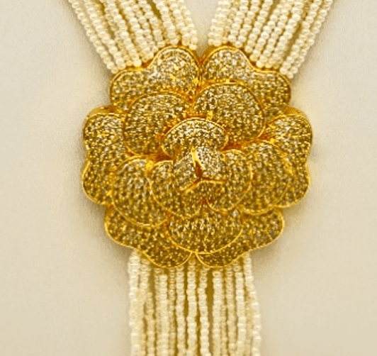 Belt Set With CZ Stones and Pearls - Signature Collection By Amit Chauhan And Sons view 2