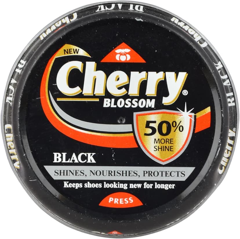 Cherry Blossom Shoe Polish - Black, 15 g Box