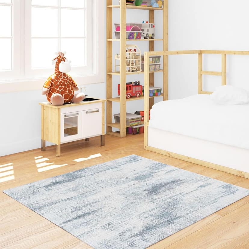 Neu Looms Handmade Viscose Wool Anti-Skid Rug for Bedroom, Living Room, Nursery, Dorm, Playroom & Reading Area